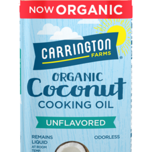 Carrington Farms gluten free, hexane free, NON-GMO, free of hydrogenated and trans fats in a BPA free bottle, liquid coconut cooking oil, unflavored
