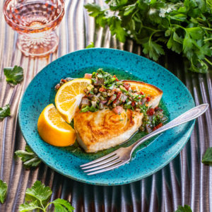 Swordfish With Lemon And Caper Sauce – Primal Wellness