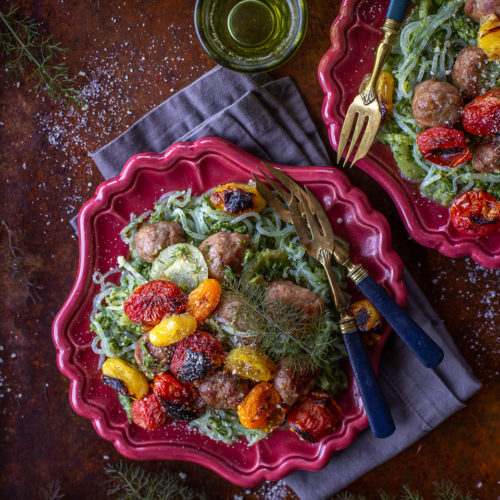 Pasta with Fennel Pesto and Italian Sausage Primal Wellness