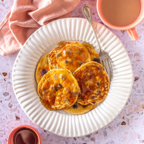 High Protein Blueberry Pancakes (or Waffles) Primal Wellness